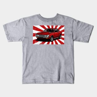 The cool classic coupe with flag background Kids T-Shirt